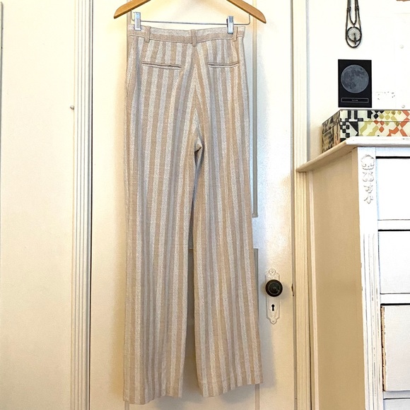 Acne Studios - Striped Linen Blend Trousers - Picture 7 of 8